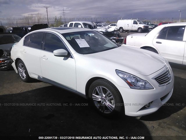 JN1CV6AR2DM357714 - 2013 INFINITI G37 WHITE photo 1