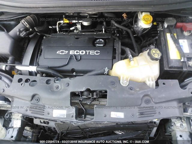 1G1JA6SG9D4150758 - 2013 CHEVROLET SONIC LS 灰色 照片 10