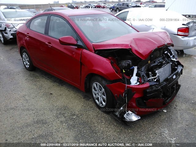 KMHCT4AE2EU708798 - 2014 HYUNDAI ACCENT GLS/GS RED photo 1