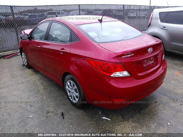 KMHCT4AE2EU708798 - 2014 HYUNDAI ACCENT GLS/GS RED photo 3