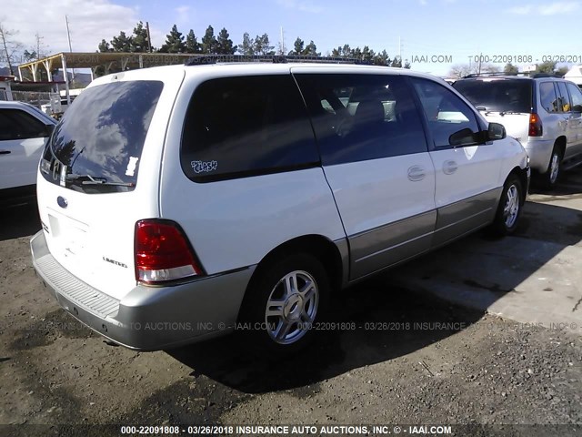 2FMZA58254BA38394 - 2004 FORD FREESTAR LIMITED WHITE photo 4