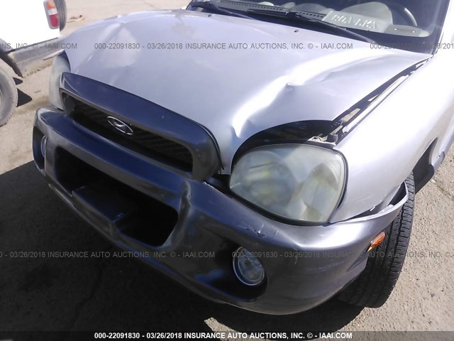 KM8SC13D32U276703 - 2002 HYUNDAI SANTA FE GLS/LX SILVER photo 6