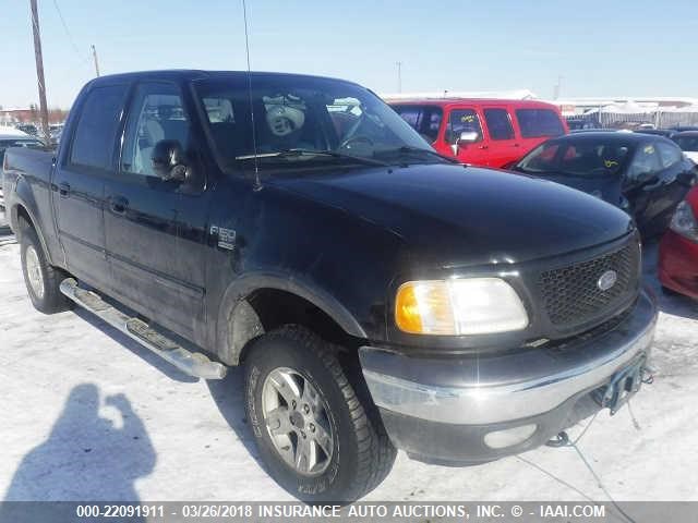 1FTRW08L63KC58679 - 2003 FORD F150 SUPERCREW BLACK photo 1