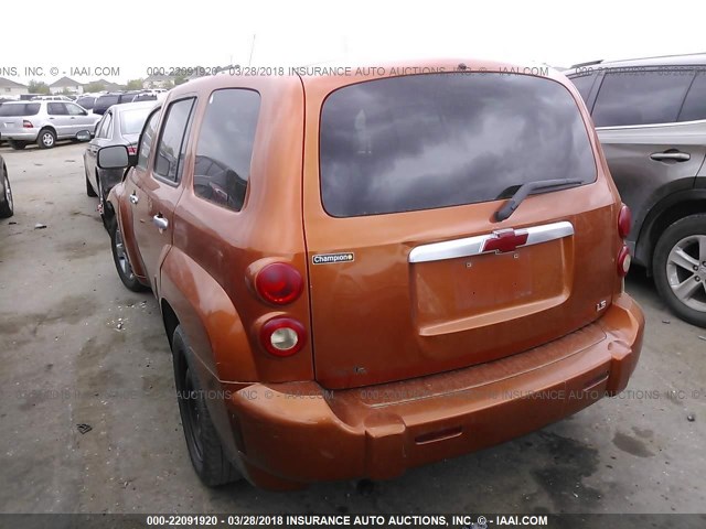 3GNDA13D57S607928 - 2007 CHEVROLET HHR LS ORANGE photo 3