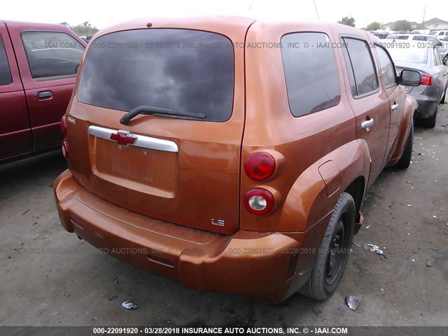 3GNDA13D57S607928 - 2007 CHEVROLET HHR LS ORANGE photo 4