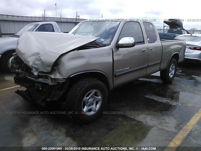 5TBRT34113S383752 - 2003 TOYOTA TUNDRA ACCESS CAB SR5 TAN photo 2