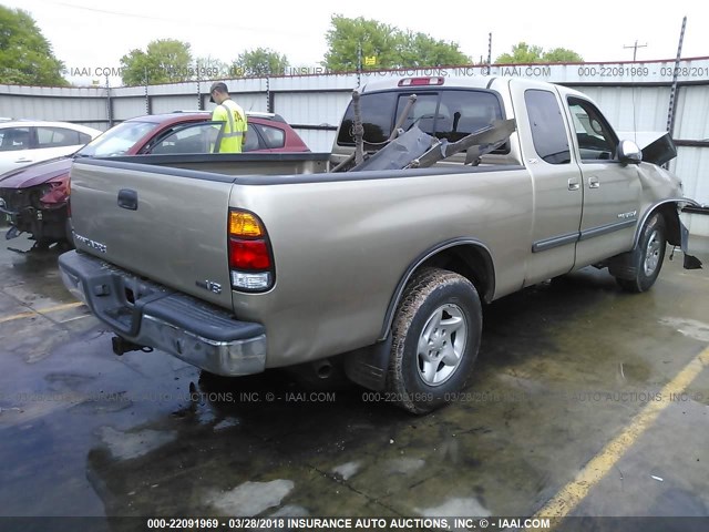 5TBRT34113S383752 - 2003 TOYOTA TUNDRA ACCESS CAB SR5 TAN photo 4