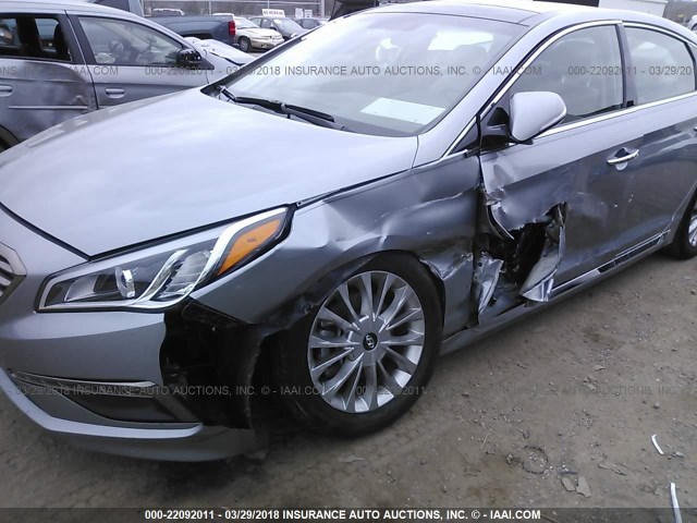 5NPE34AF4FH190730 - 2015 HYUNDAI SONATA SPORT/LIMITED GRAY photo 6