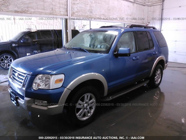 1FMEU74E79UA40165 - 2009 FORD EXPLORER EDDIE BAUER BLUE photo 2