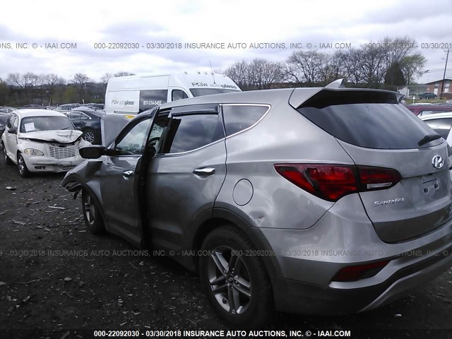 5NMZTDLB7HH031857 - 2017 HYUNDAI SANTA FE SPORT  GRAY photo 3