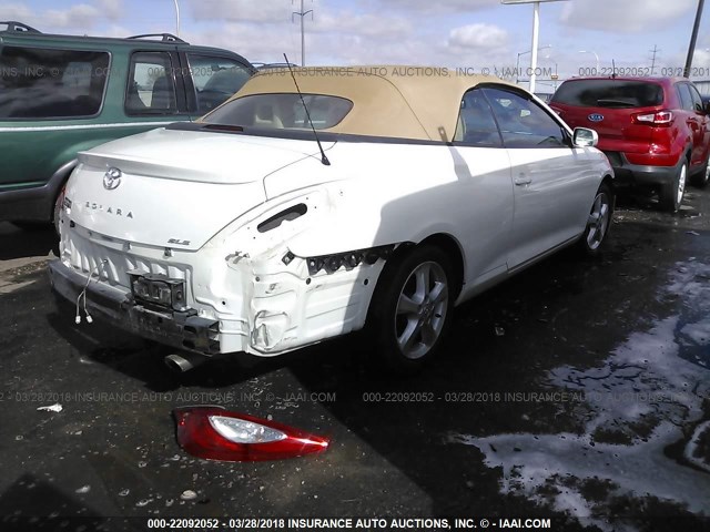 4T1FA38P38U136407 - 2008 TOYOTA CAMRY SOLARA SE/SLE/SPORT WHITE photo 4