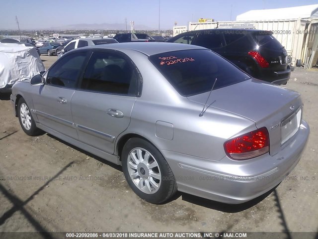 KMHWF35H55A106174 - 2005 HYUNDAI SONATA GLS/LX SILVER photo 3