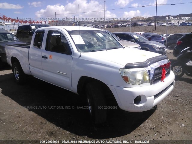 5TETX22N95Z042784 - 2005 TOYOTA TACOMA ACCESS CAB WHITE photo 1