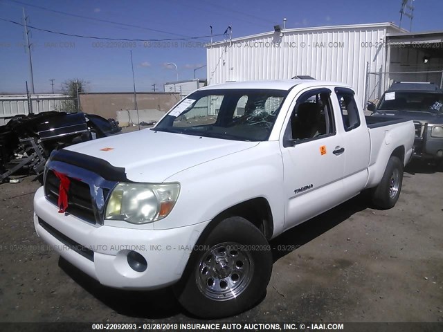 5TETX22N95Z042784 - 2005 TOYOTA TACOMA ACCESS CAB Սպիտակ լուսանկար 2