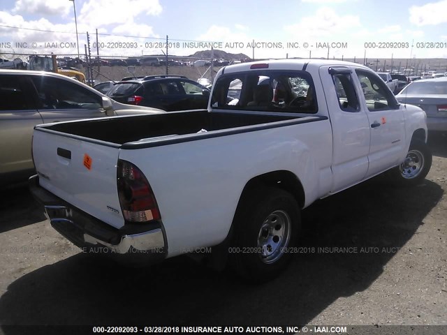 5TETX22N95Z042784 - 2005 TOYOTA TACOMA ACCESS CAB Սպիտակ լուսանկար 4