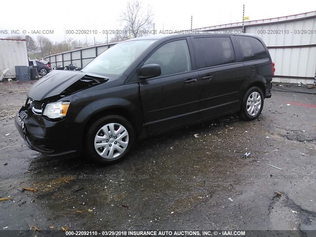 2C4RDGBG2HR602754 - 2017 DODGE GRAND CARAVAN SE BLACK photo 2