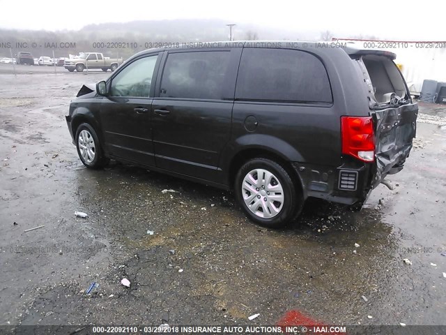 2C4RDGBG2HR602754 - 2017 DODGE GRAND CARAVAN SE BLACK photo 3