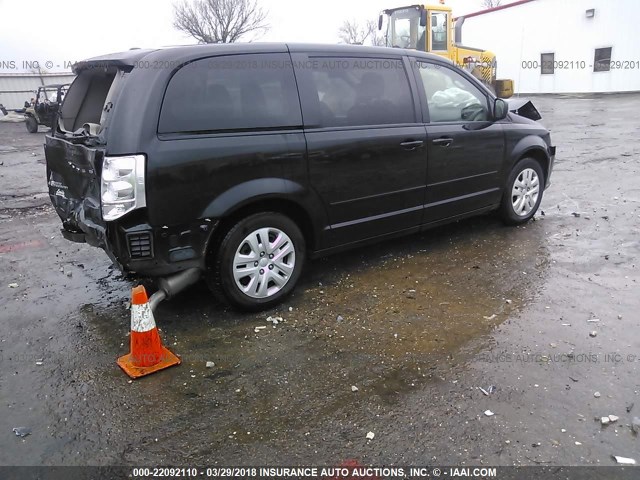 2C4RDGBG2HR602754 - 2017 DODGE GRAND CARAVAN SE BLACK photo 4