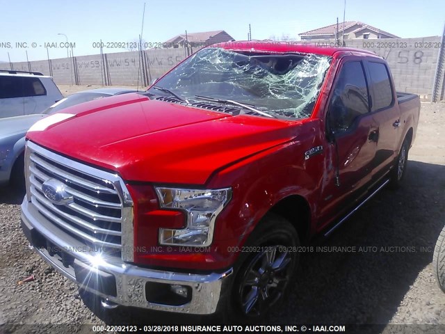 1FTEW1EG5FKD02512 - 2015 FORD F150 SUPERCREW RED photo 6