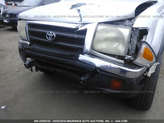 4TASN92N3YZ601929 - 2000 TOYOTA TACOMA XTRACAB PRERUNNER ვერცხლისფერი ფოტო 6