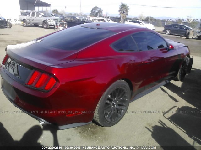 1FA6P8CF8F5351552 - 2015 FORD MUSTANG GT RED photo 4
