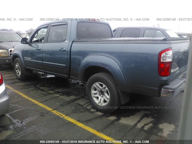 5TBET34166S525368 - 2006 TOYOTA TUNDRA DOUBLE CAB SR5 BLUE photo 3