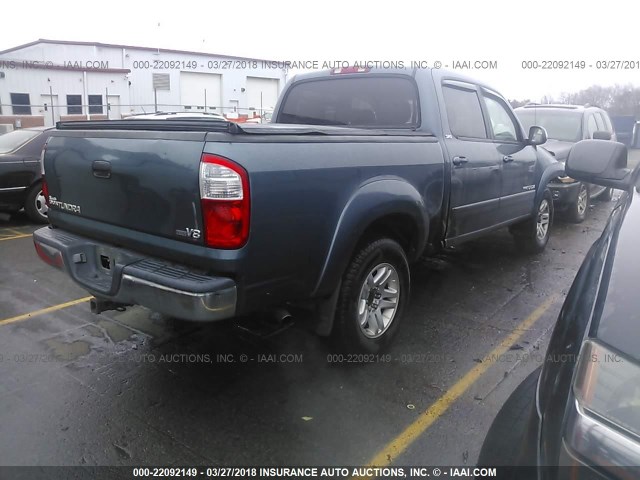 5TBET34166S525368 - 2006 TOYOTA TUNDRA DOUBLE CAB SR5 BLUE photo 4