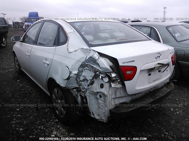 KMHDU46D58U380122 - 2008 HYUNDAI ELANTRA GLS/SE/LIMITED WHITE photo 3