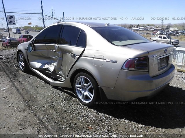 19UUA66255A054407 - 2005 ACURA TL GOLD photo 3