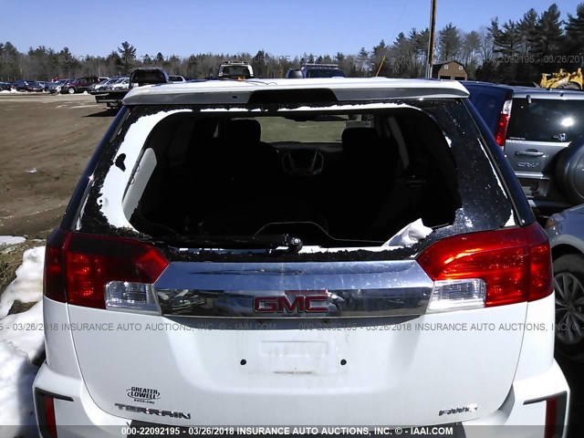 2GKFLSEK4H6263364 - 2017 GMC TERRAIN SLE WHITE photo 6