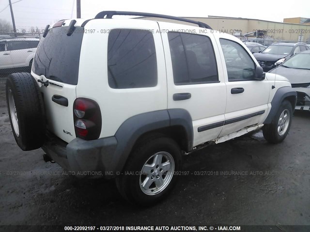 1J4GL48K27W721232 - 2007 JEEP LIBERTY SPORT 白色 照片 4
