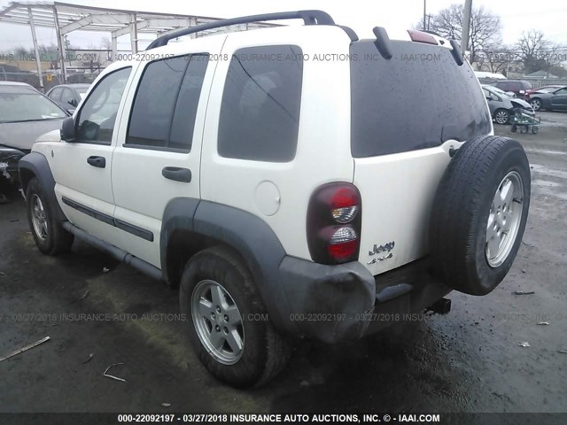 1J4GL48K27W721232 - 2007 JEEP LIBERTY SPORT WHITE photo 6