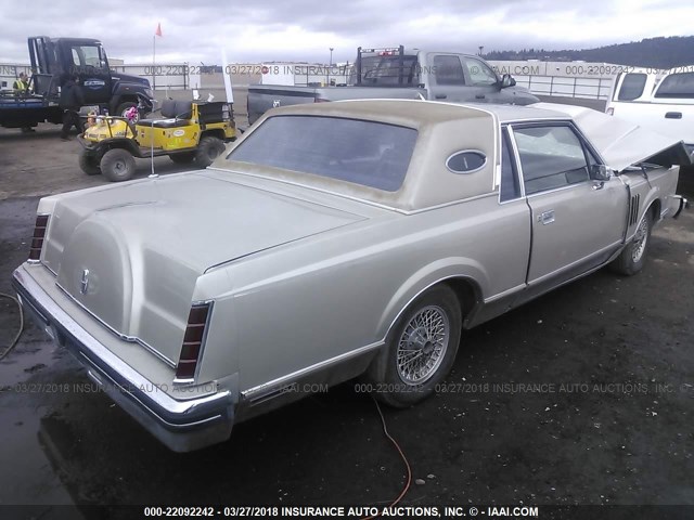 1MRBP95F5CY654095 - 1982 LINCOLN MARK VI TAN photo 4