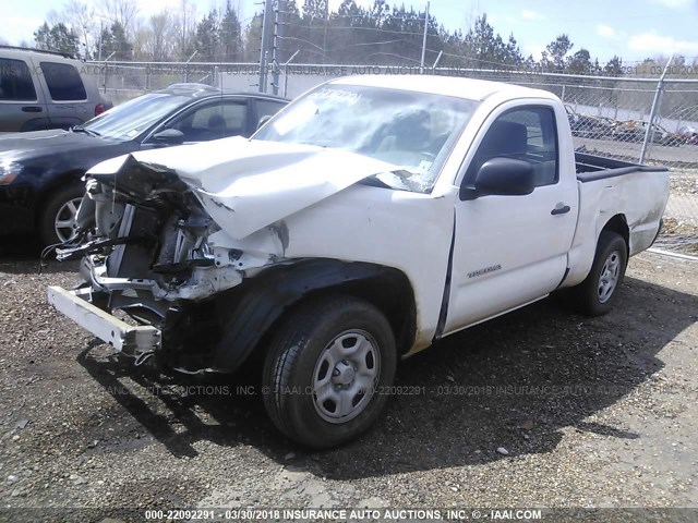 5TENX4CN4AZ739065 - 2010 TOYOTA TACOMA WHITE photo 2