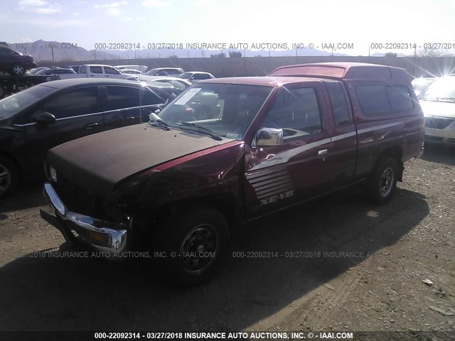 1N6HD16S2SC382911 - 1995 NISSAN TRUCK KING CAB SE/KING CAB XE RED photo 2