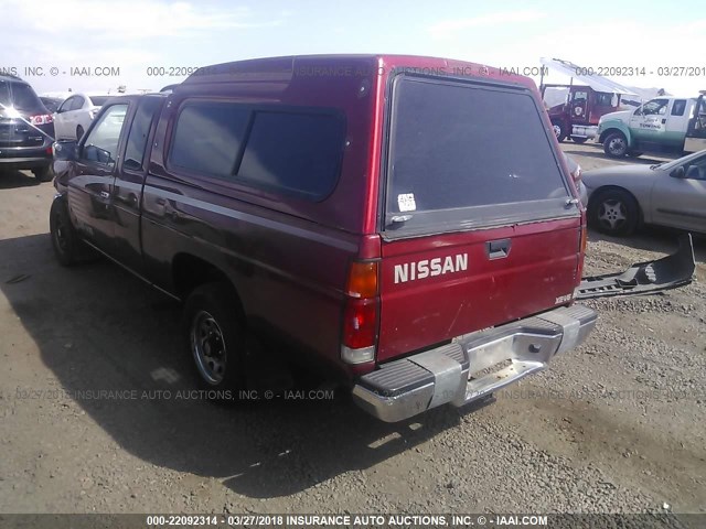 1N6HD16S2SC382911 - 1995 NISSAN TRUCK KING CAB SE/KING CAB XE RED photo 3