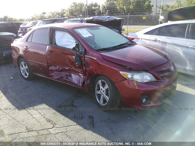 2T1BU4EE6BC602628 - 2011 TOYOTA COROLLA S/LE RED photo 1