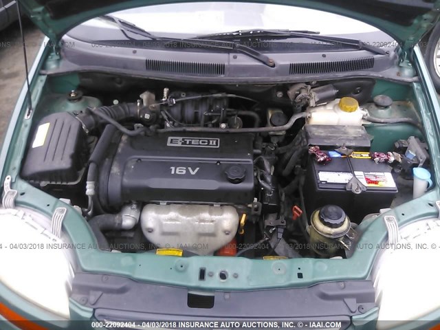 KL1TD62614B157091 - 2004 CHEVROLET AVEO GREEN photo 10