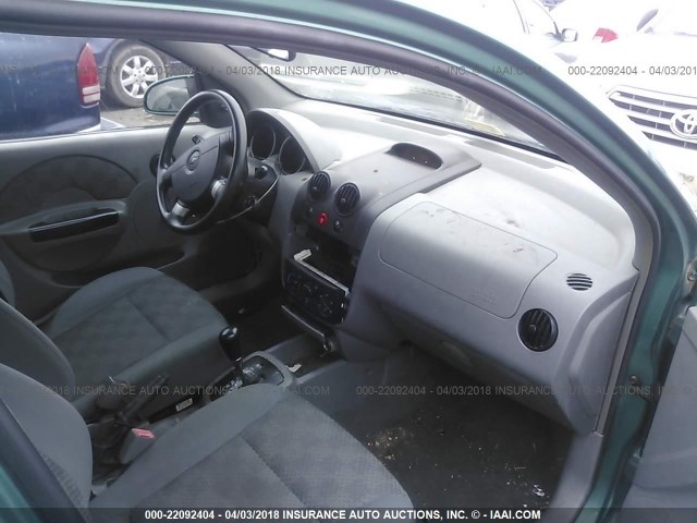 KL1TD62614B157091 - 2004 CHEVROLET AVEO GREEN photo 5