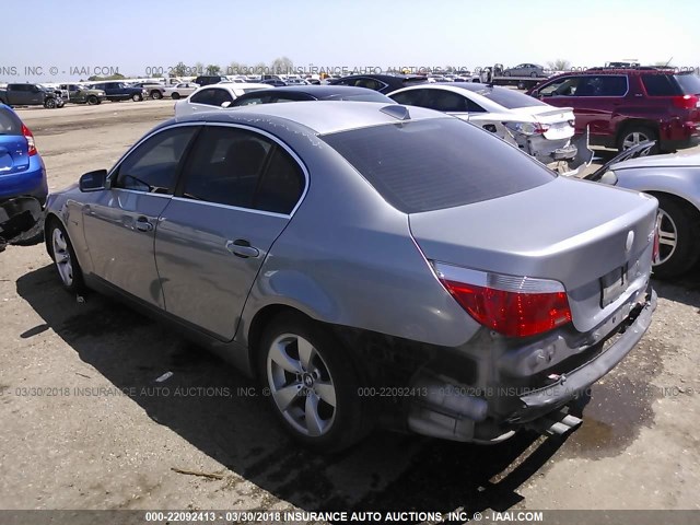 WBANE53506CK87419 - 2006 BMW 525 I GRAY photo 3