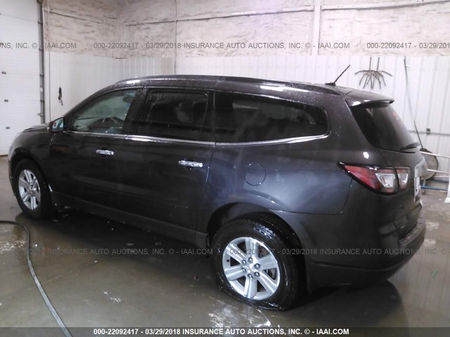 1GNKVJKD2DJ220425 - 2013 CHEVROLET TRAVERSE LT Dark Brown photo 3