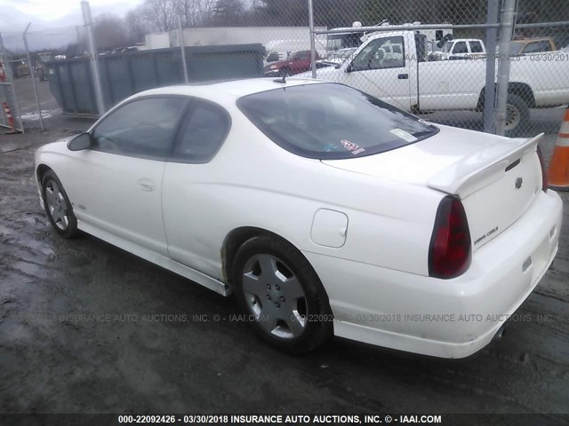 2G1WL15C369387676 - 2006 CHEVROLET MONTE CARLO SS თეთრი ფოტო 3