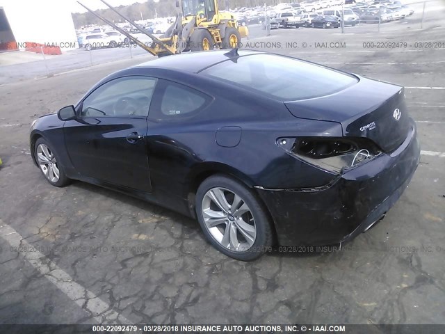 KMHHT6KD4AU035689 - 2010 HYUNDAI GENESIS COUPE 2.0T BLACK photo 3