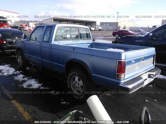 1GCDT14B3F8139320 - 1985 CHEVROLET S TRUCK S10 BLUE photo 3