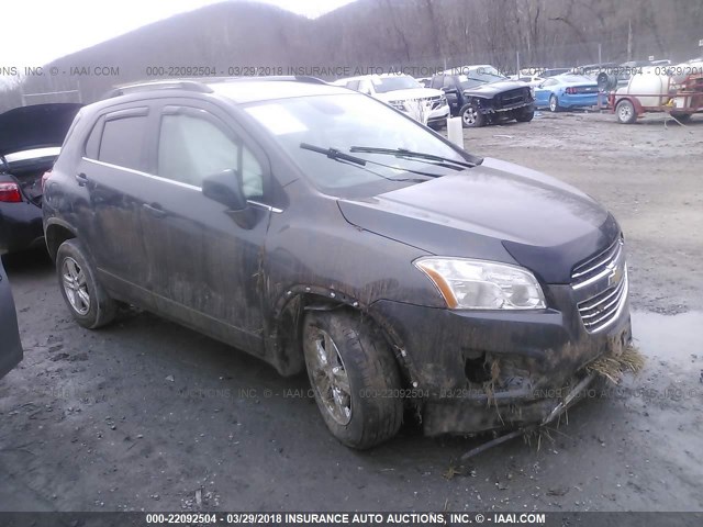 3GNCJPSB8GL180947 - 2016 CHEVROLET TRAX 1LT GRAY photo 1