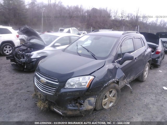 3GNCJPSB8GL180947 - 2016 CHEVROLET TRAX 1LT GRAY photo 6