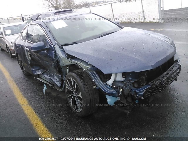 1HGCT1B67HA004467 - 2017 HONDA ACCORD EXL BLUE photo 1