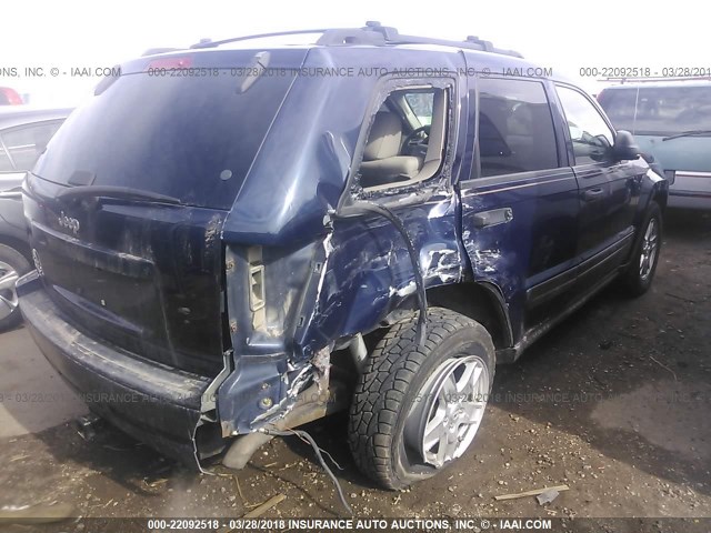 1J4HR48N66C226884 - 2006 JEEP GRAND CHEROKEE LAREDO/COLUMBIA/FREEDOM 深蓝色 照片 4