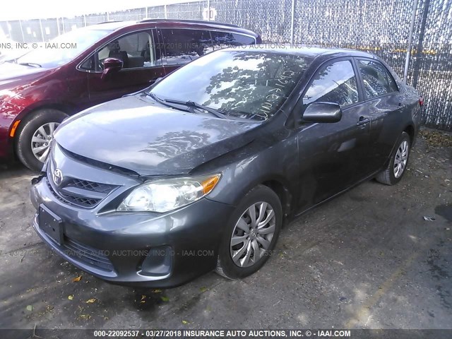 2T1BU4EE9CC771642 - 2012 TOYOTA COROLLA S/LE GRAY photo 2