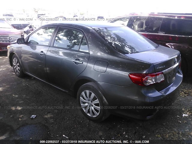 2T1BU4EE9CC771642 - 2012 TOYOTA COROLLA S/LE GRAY photo 3